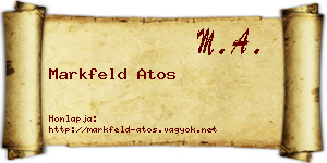 Markfeld Atos névjegykártya